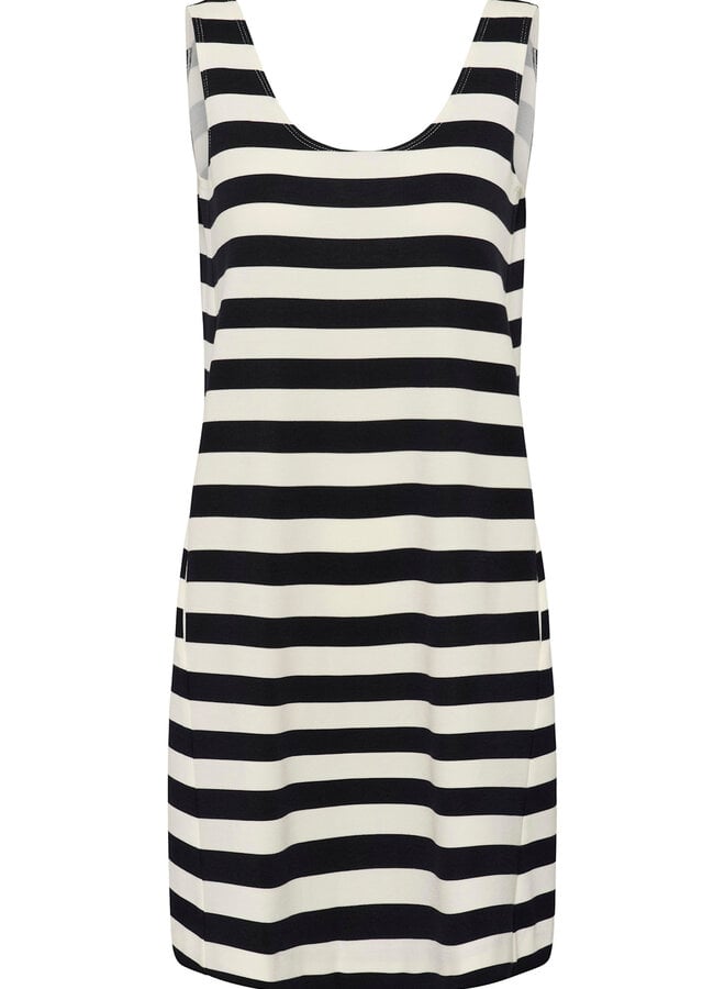 Robe InWear Elora à bretelles rayée noire & écrue