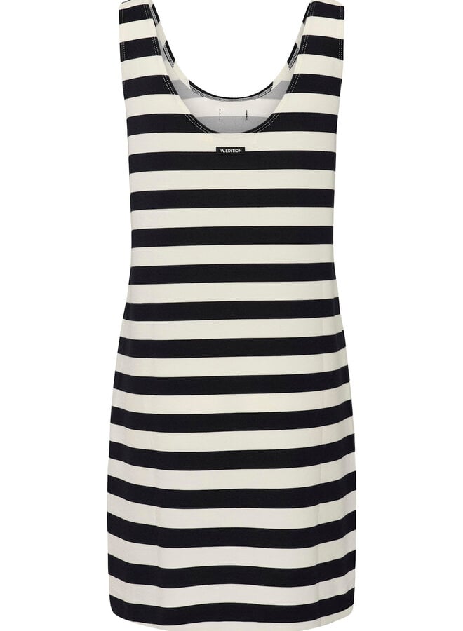 Robe InWear Elora à bretelles rayée noire & écrue