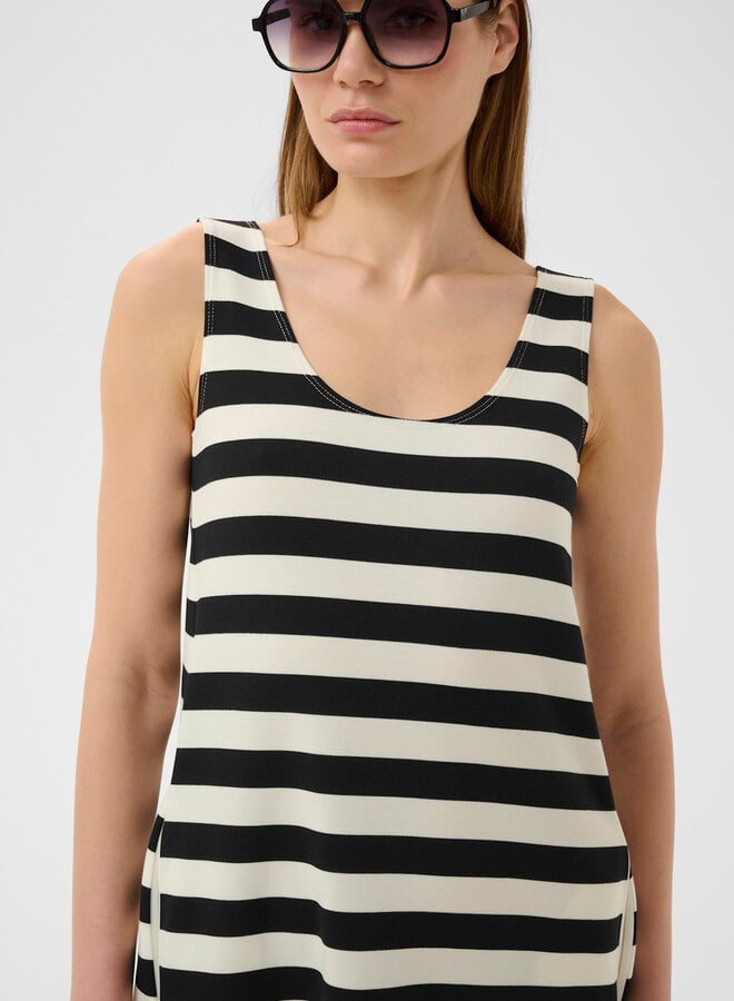 Robe InWear Elora à bretelles rayée noire & écrue