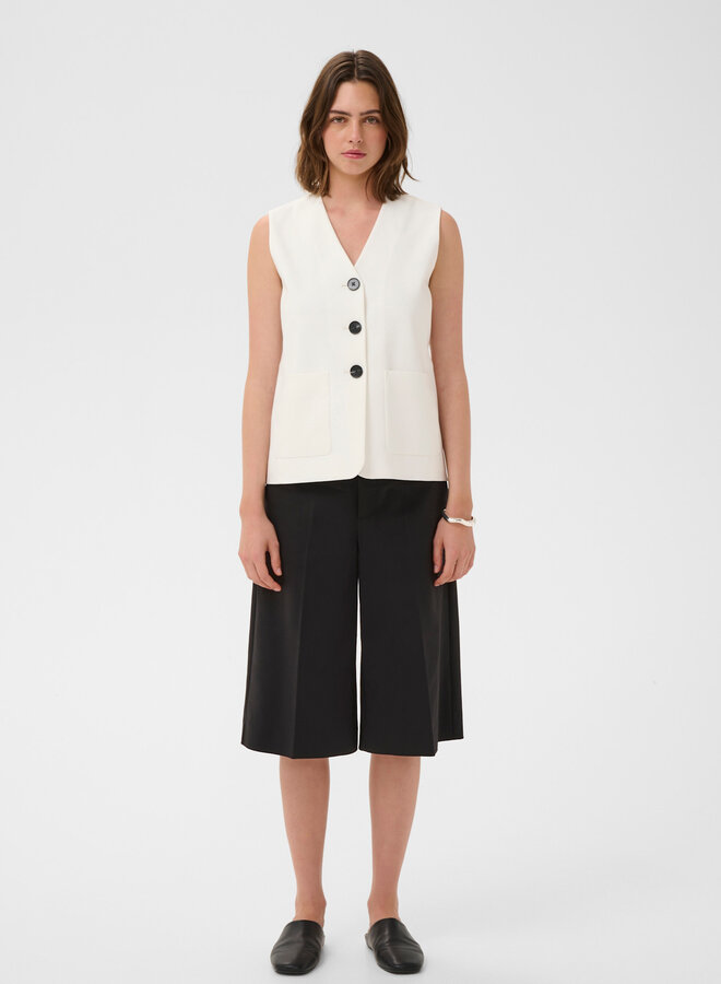 Gilet InWear Zella à col V boutonné écru