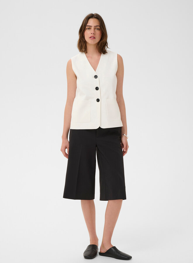 Gilet InWear Zella à col V boutonné écru