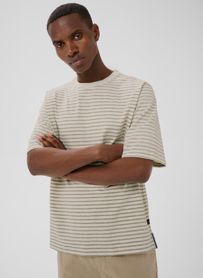 T-shirt Matinique Kai Heritage écru rayé beige