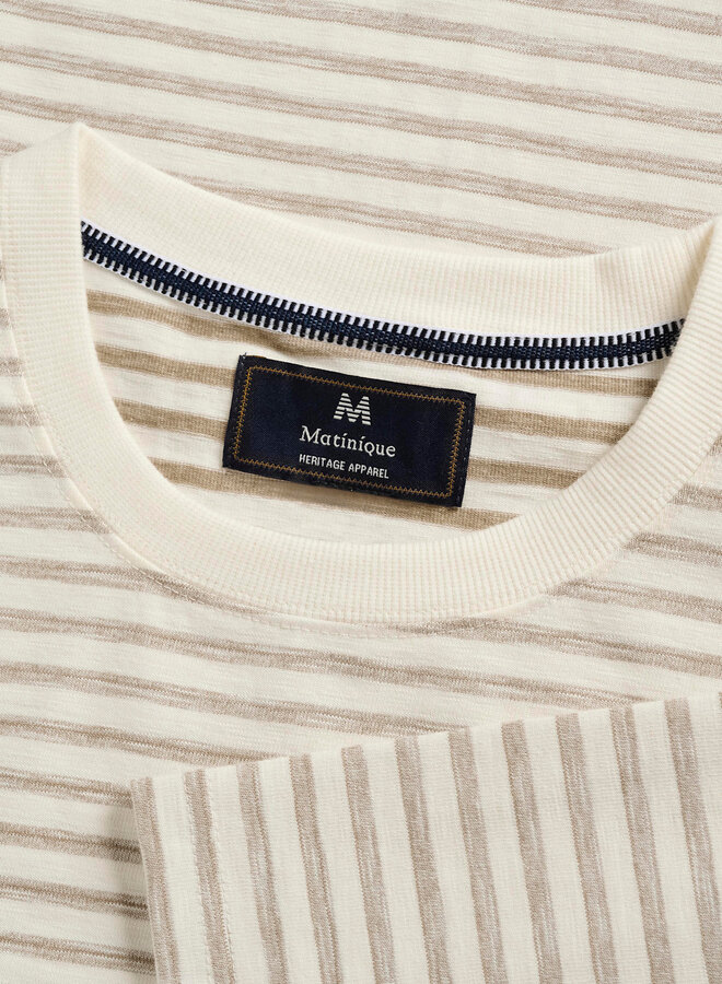 T-shirt Matinique Kai Heritage écru rayé beige