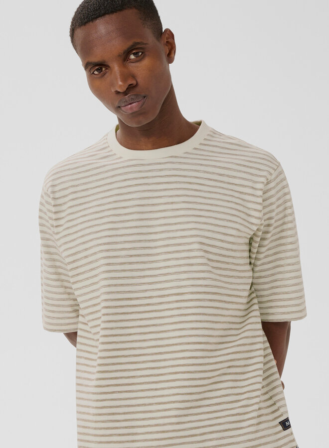 T-shirt Matinique Kai Heritage écru rayé beige