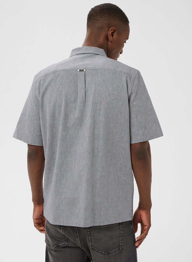 Chemise Matinique Flint Heritage à manches courtes  bleu alizé tissée