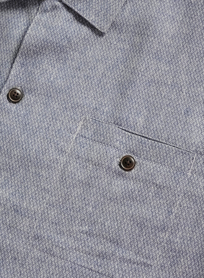 Chemise Matinique Flint Heritage à manches courtes  bleu alizé tissée