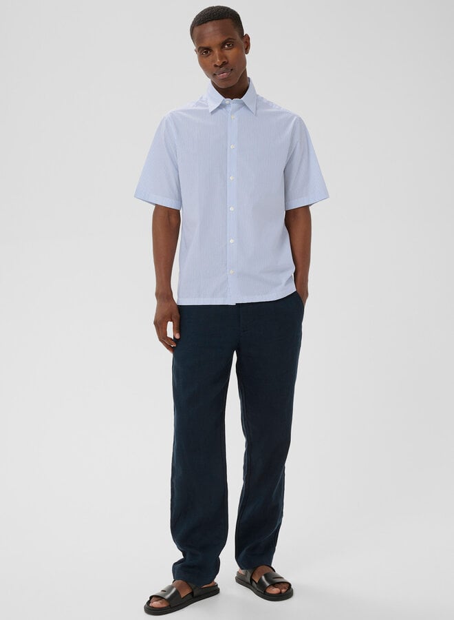 Chemise Matinique Klampo à manches courtes rayée bleue pâle & blanche