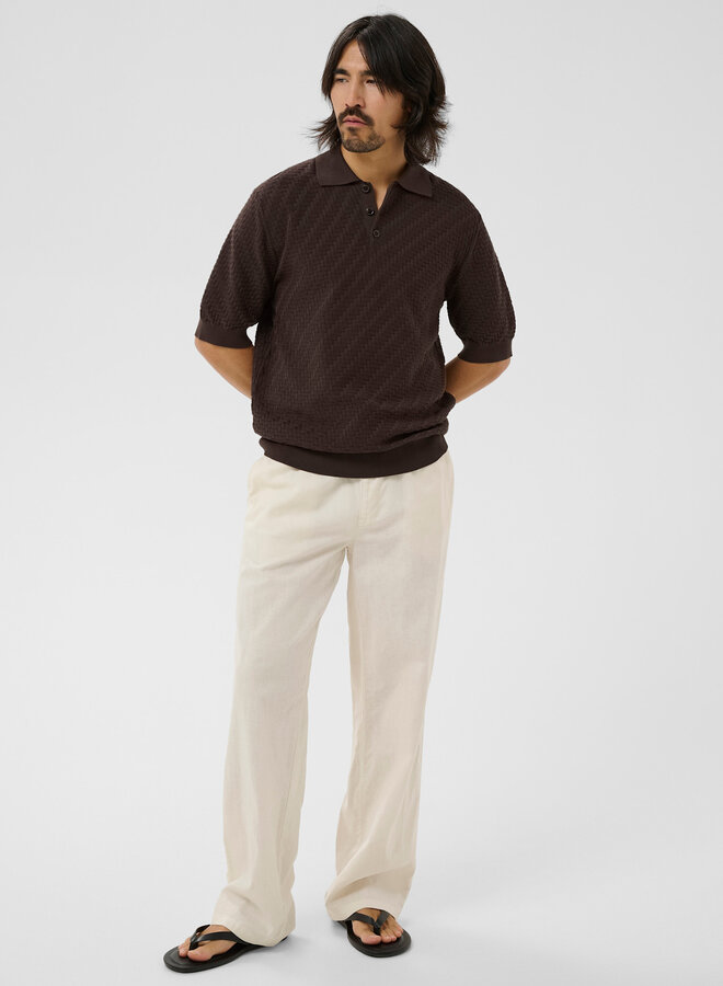 Polo Matinique Polo Knit en tricot brun chocolat