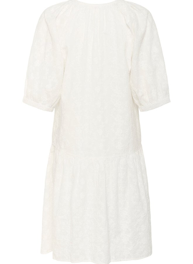 Robe Soaked Isja à broderies écrue ton sur ton