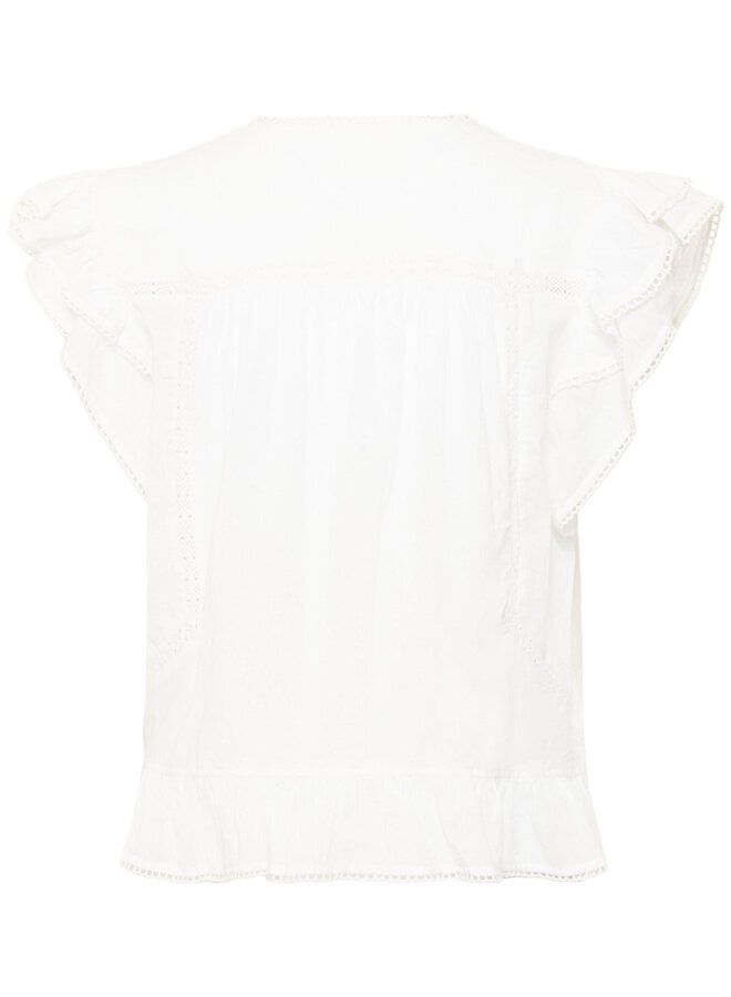 Blouse Soaked Runa sans manches à crochet écrue