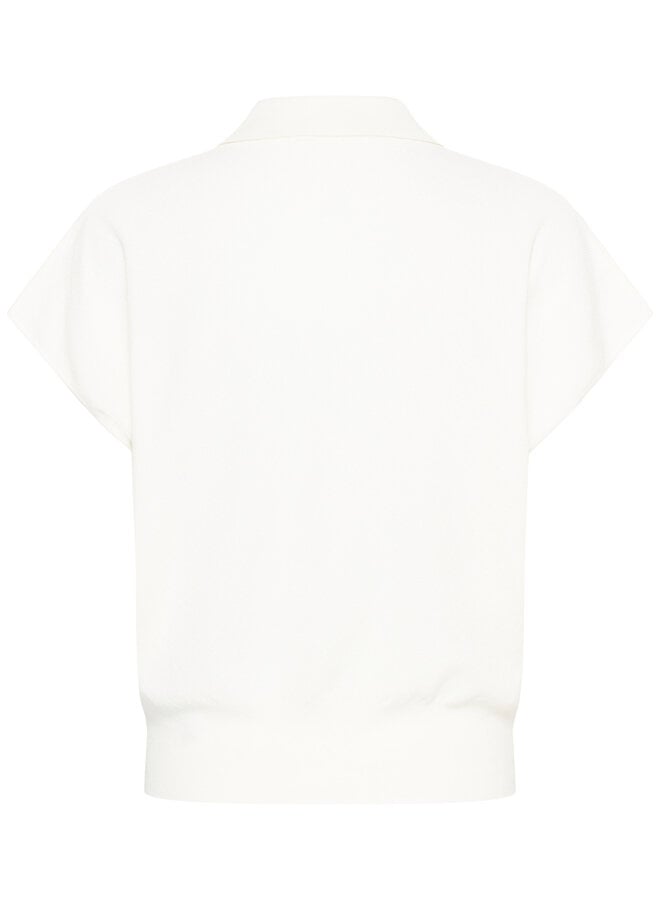 Polo Soaked Elana en tricot écru