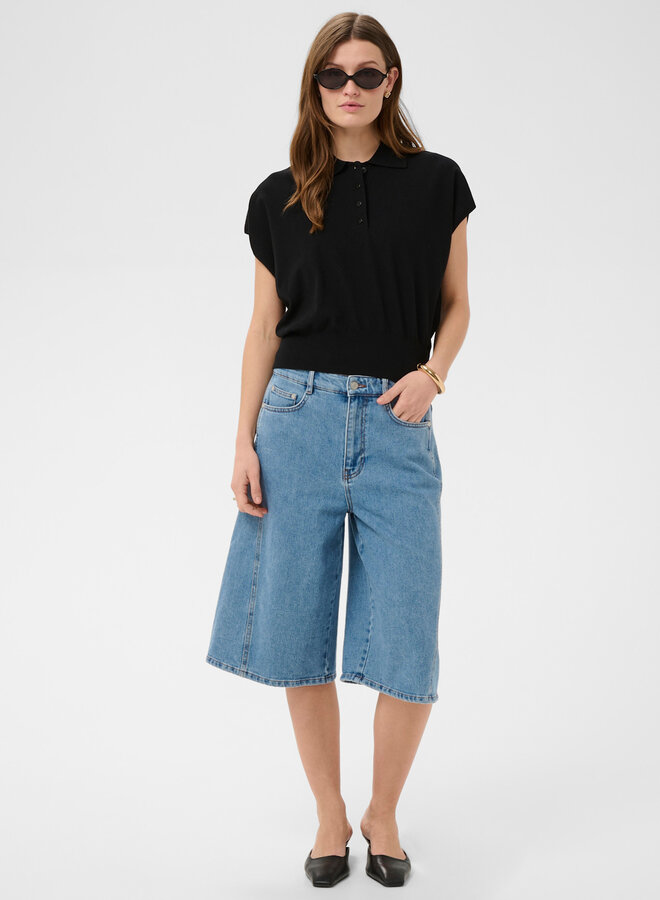 Polo Soaked Elana en tricot noir