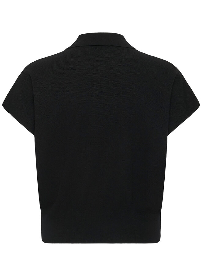 Polo Soaked Elana en tricot noir
