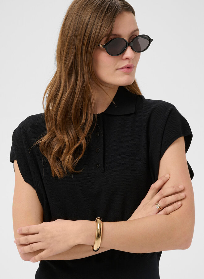 Polo Soaked Elana en tricot noir