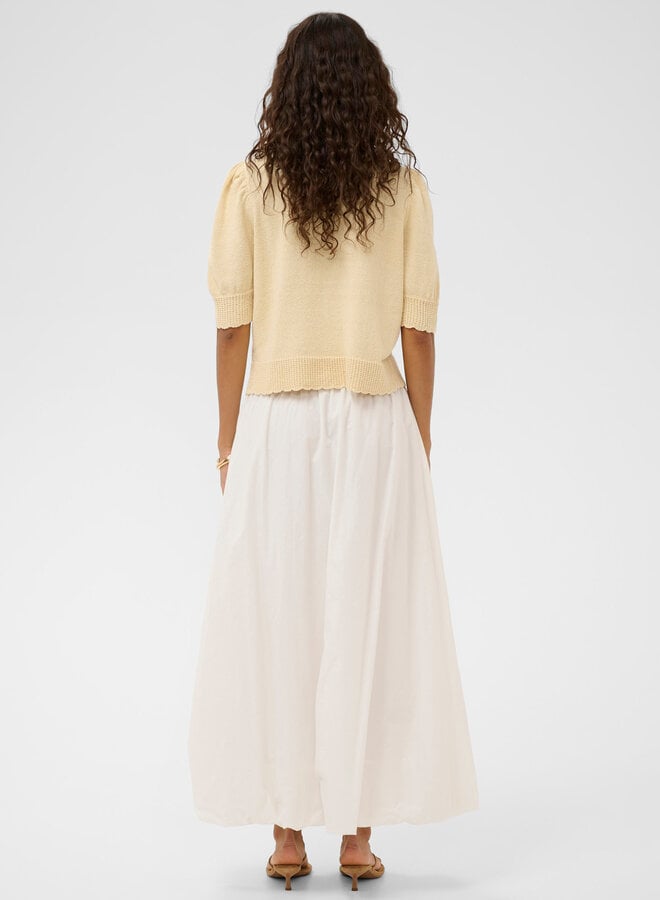 Jupe longue Soaked à taille élastique ballon blanche