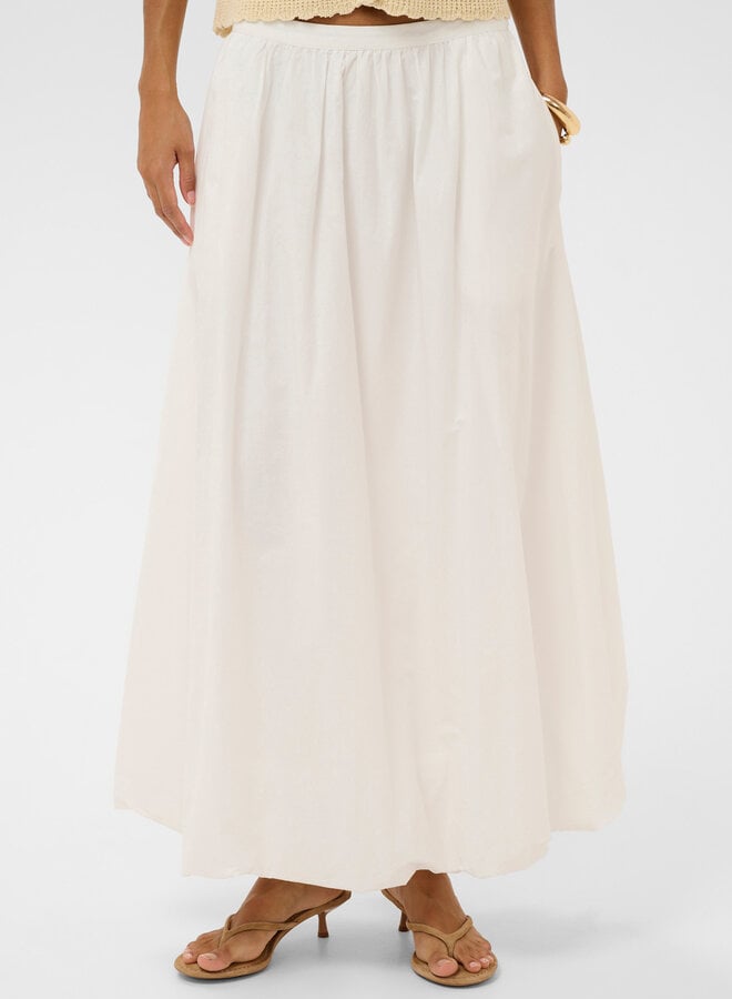 Jupe longue Soaked à taille élastique ballon blanche