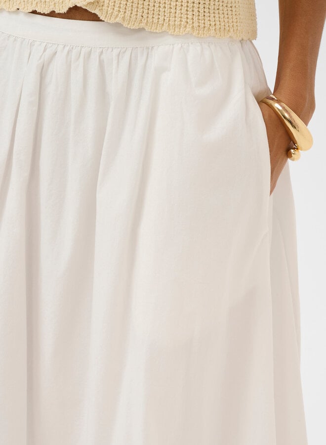 Jupe longue Soaked à taille élastique ballon blanche
