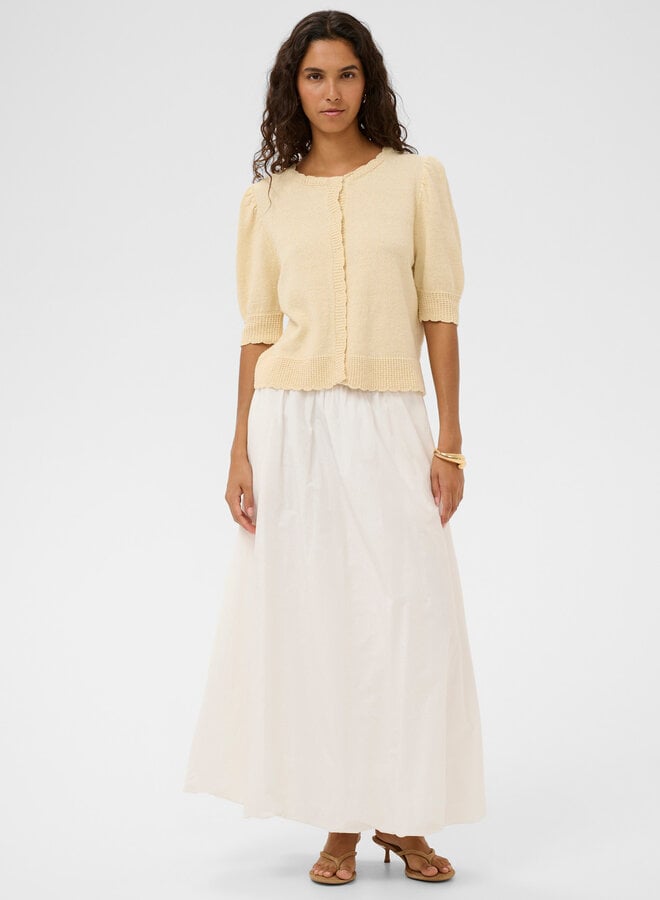 Jupe longue Soaked à taille élastique ballon blanche