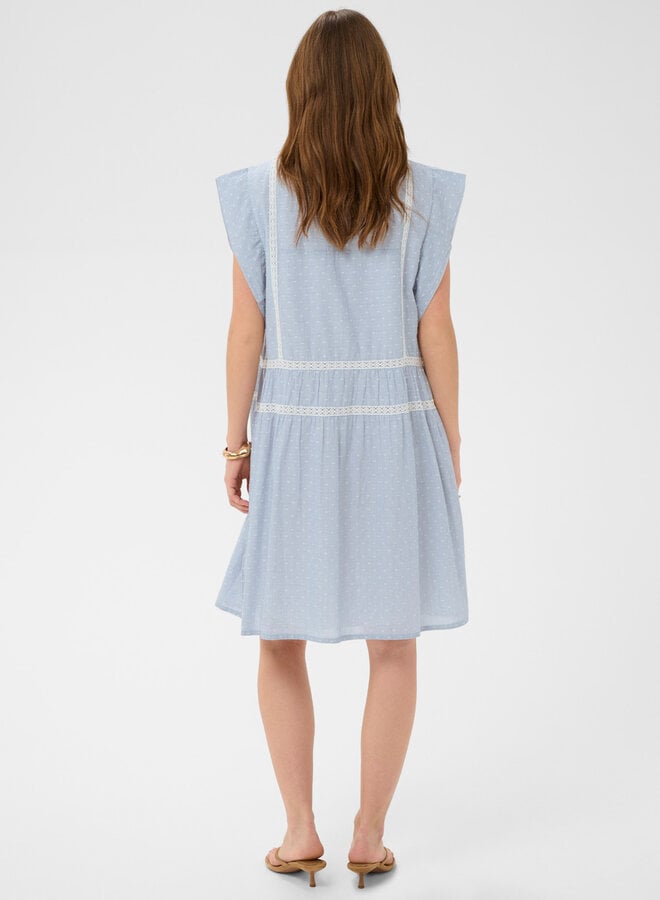 Robe Soaked Aster à crochet rayée bleue & blanche