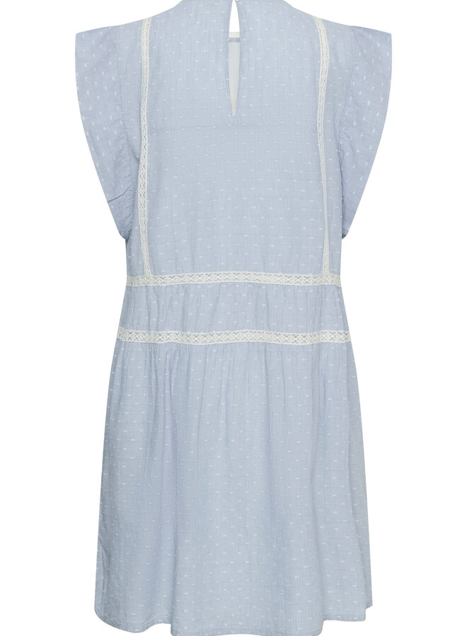 Robe Soaked Aster à crochet rayée bleue & blanche