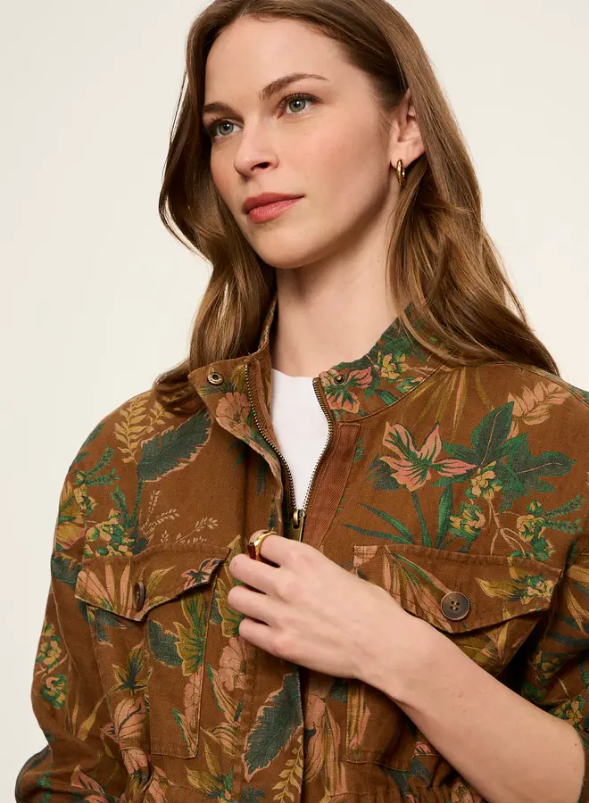Jacket Sanctuary Lookout imprimé feuillage brun & vert multi
