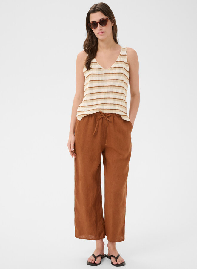 Camisole Part Two Rebecca rayée écrue & huile d'argan