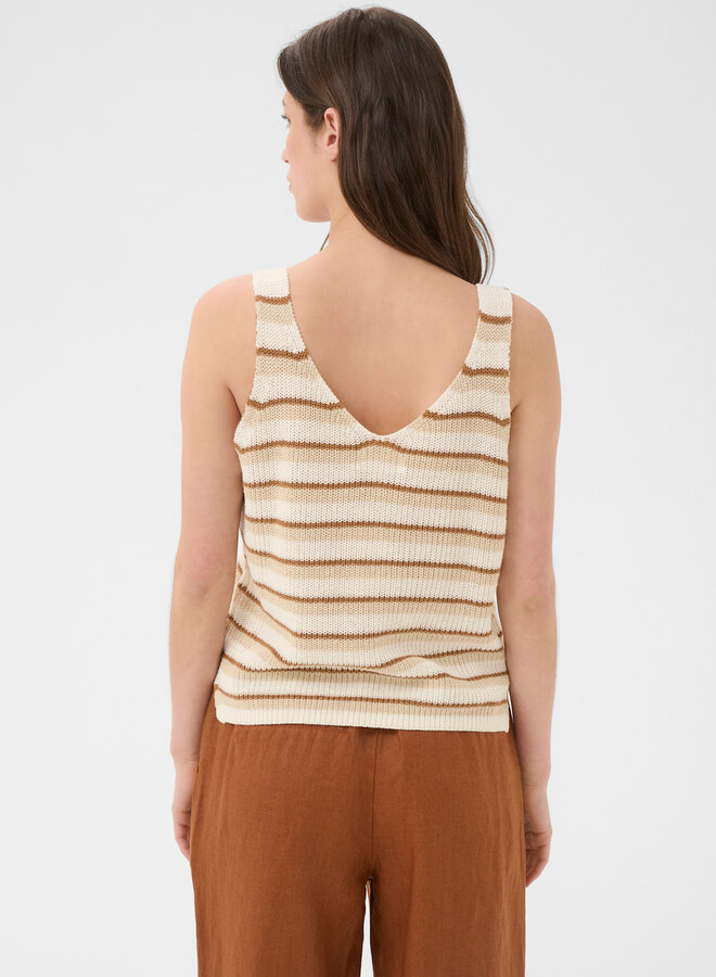 Camisole Part Two Rebecca rayée écrue & huile d'argan