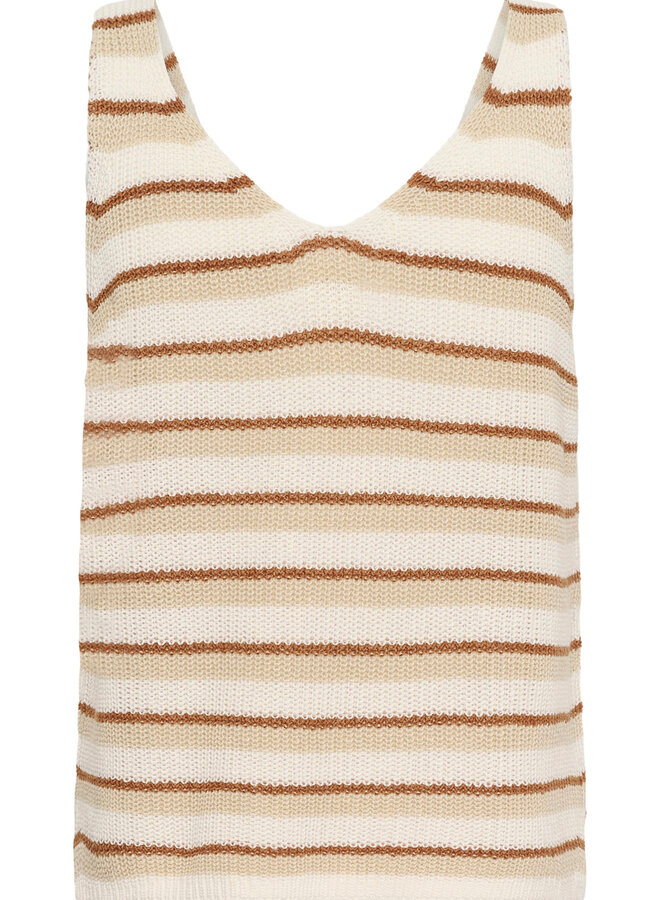 Camisole Part Two Rebecca rayée écrue & huile d'argan