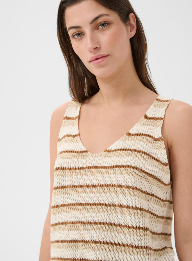 Camisole Part Two Rebecca rayée écrue & huile d'argan