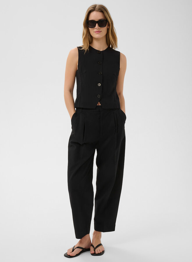 Pantalon Part Two Beatriz à plis noir