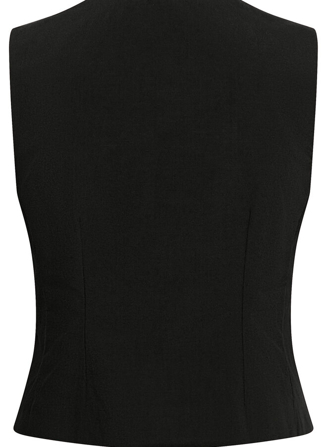 Gilet Part Two Benitta boutonné sans manches noir