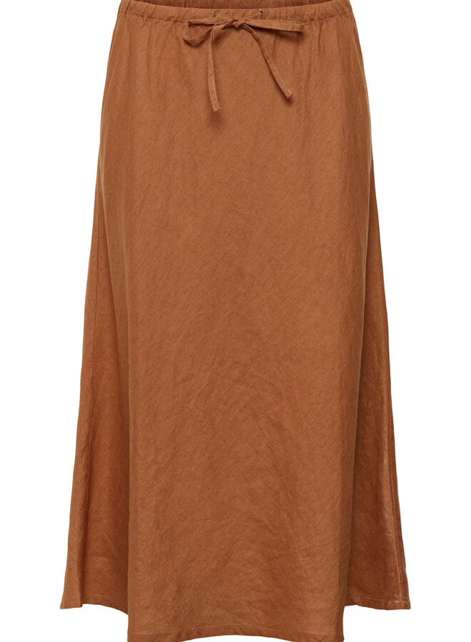 Jupe midi Part Two Bernadina en lin huile d’argan