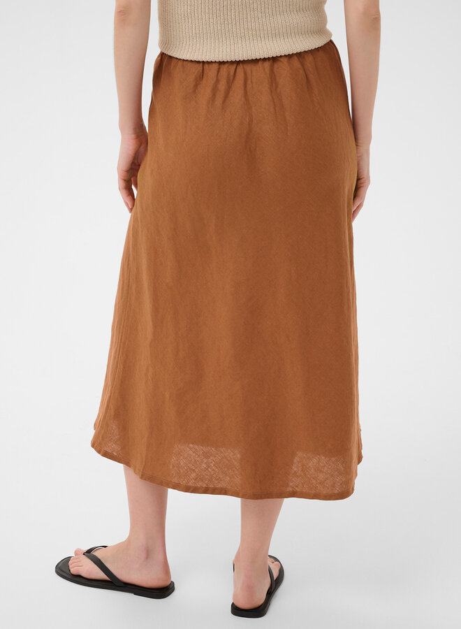 Jupe midi Part Two Bernadina en lin huile d’argan