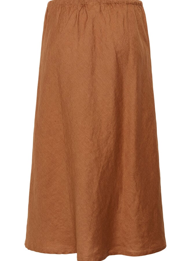 Jupe midi Part Two Bernadina en lin huile d’argan