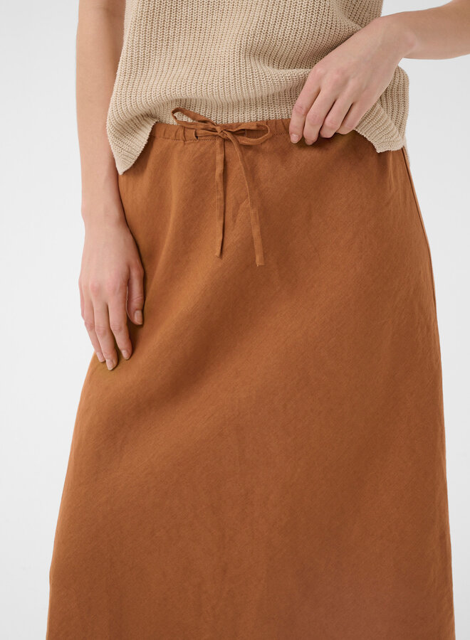 Jupe midi Part Two Bernadina en lin huile d’argan