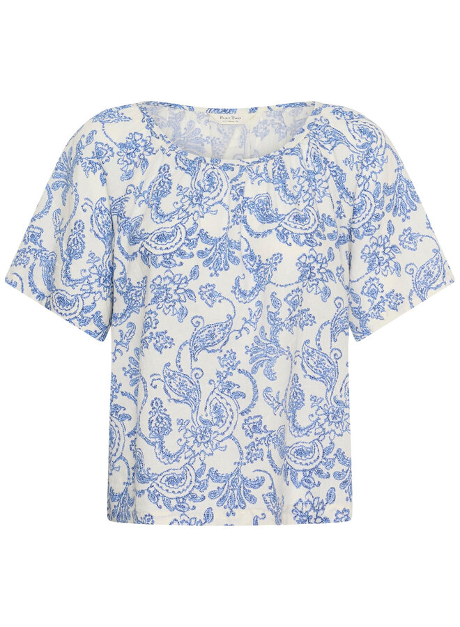 Blouse Part Two Bentha blanche paisley bleue
