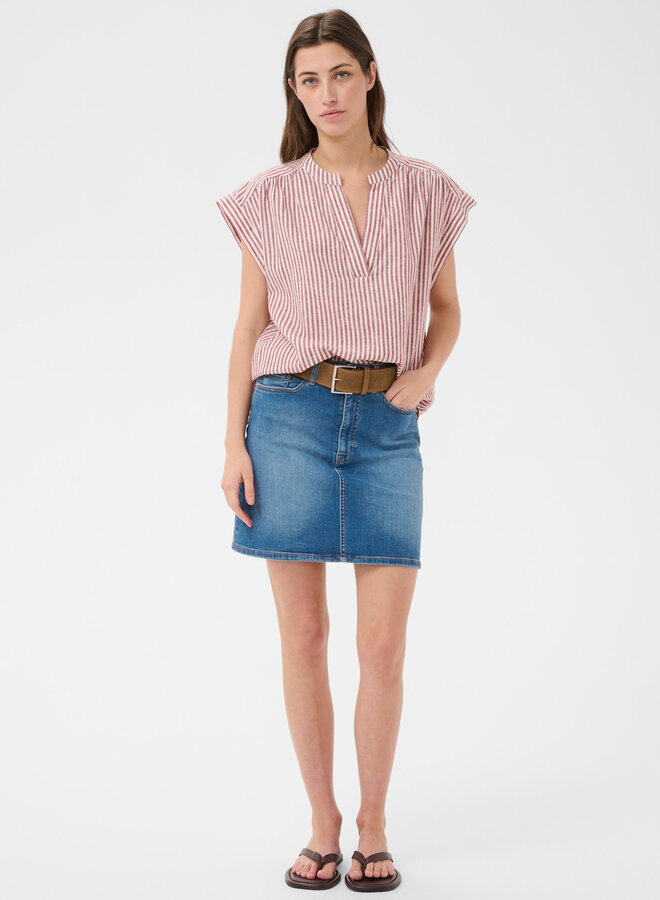 Blouse Part Two Bettina rayée rouge cerise & blanche