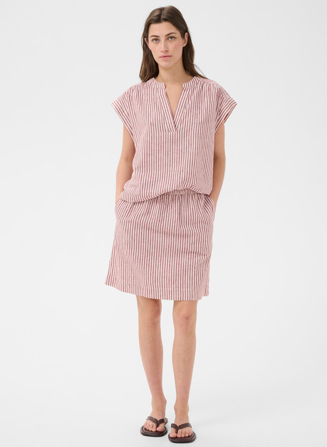 Blouse Part Two Bettina rayée rouge cerise & blanche