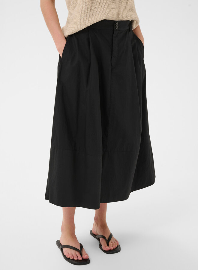 Jupe midi Part Two Bojana ligne A noire