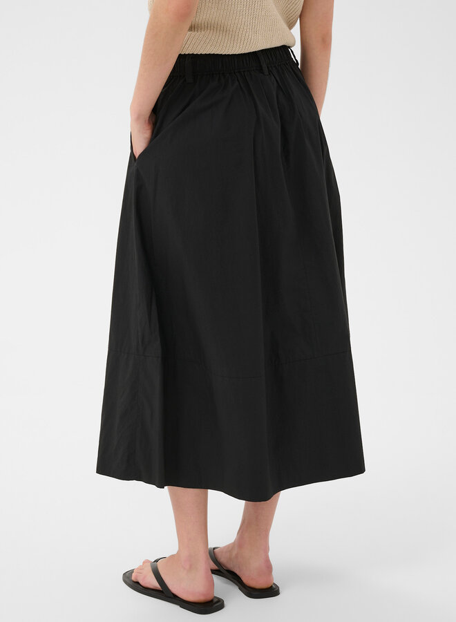 Jupe midi Part Two Bojana ligne A noire