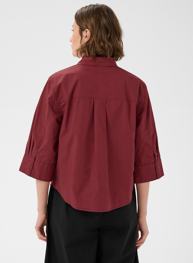 Chemise Part Two Botilla à col classique rouge cerise