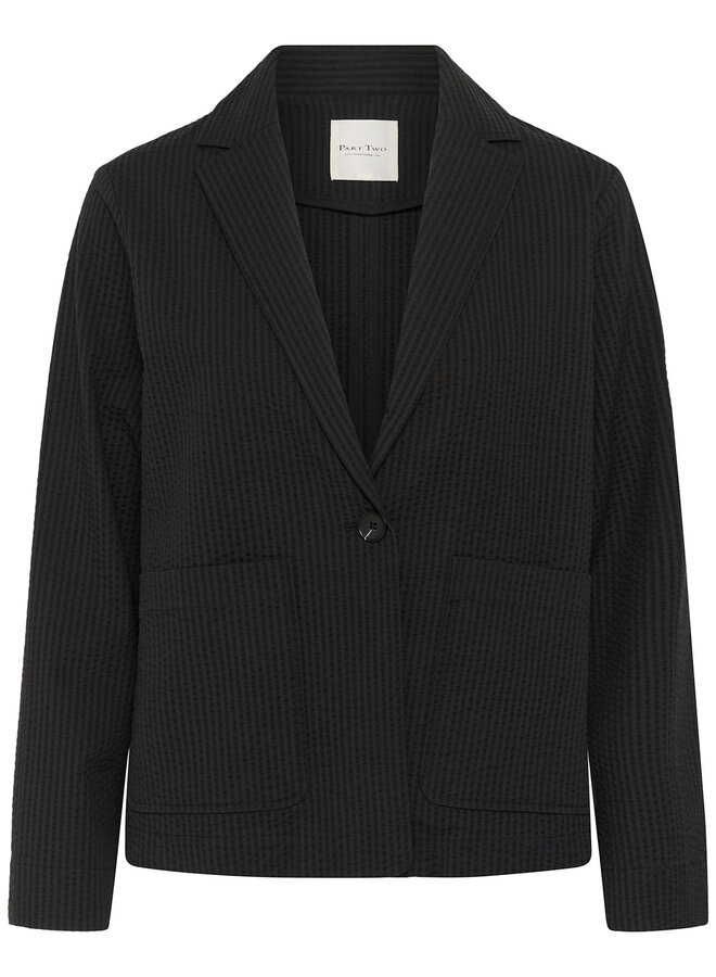 Veston Part Two Briddi en seersucker noir