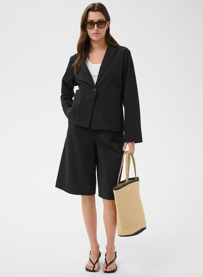 Veston Part Two Briddi en seersucker noir