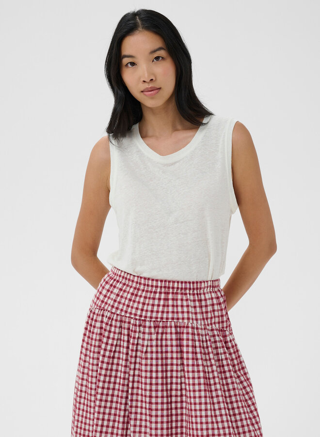 Camisole Part Two Buena en mélange de lin écrue