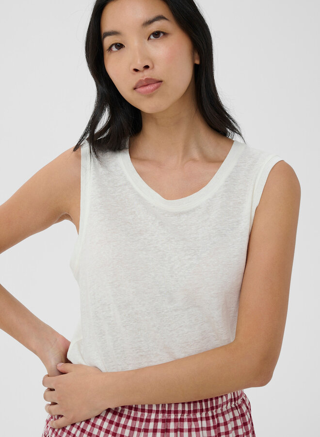 Camisole Part Two Buena en mélange de lin écrue