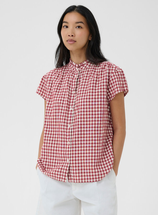 Blouse Part Two Bjanka à carreaux vichy rouge cerise