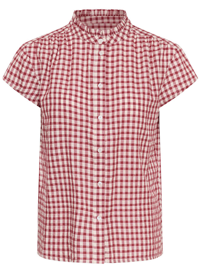 Blouse Part Two Bjanka à carreaux vichy rouge cerise