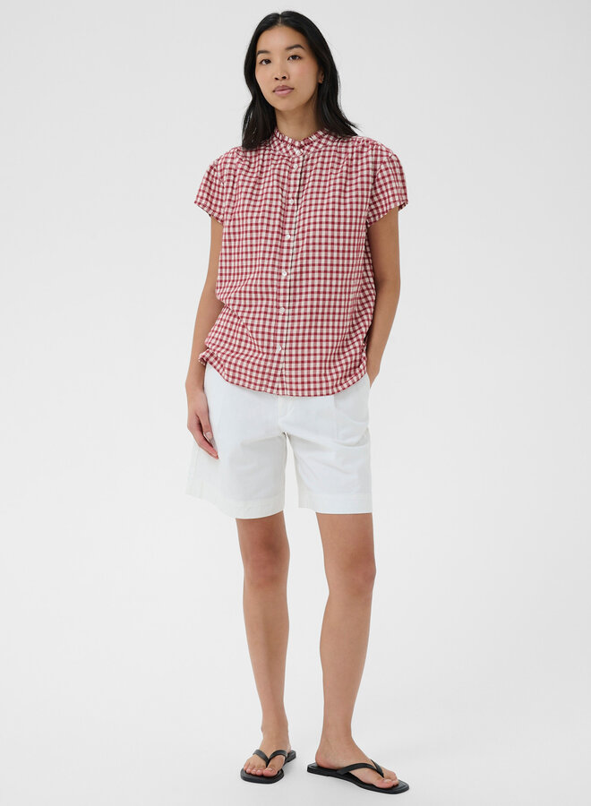 Blouse Part Two Bjanka à carreaux vichy rouge cerise