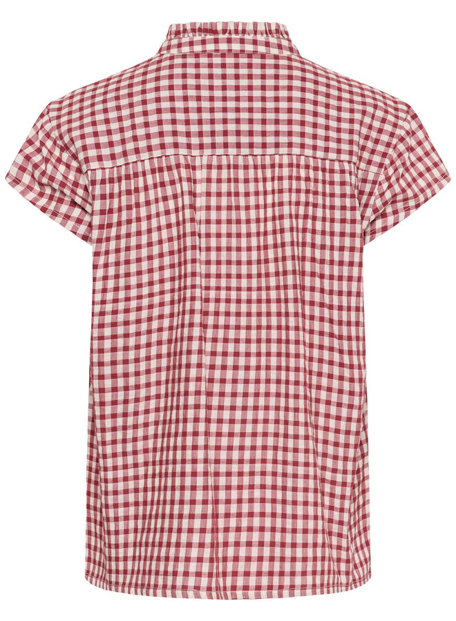 Blouse Part Two Bjanka à carreaux vichy rouge cerise