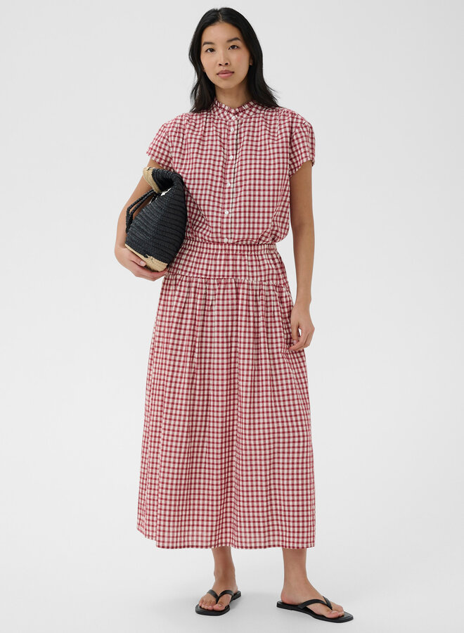 Blouse Part Two Bjanka à carreaux vichy rouge cerise